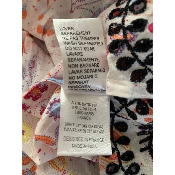 Antik Batik Samsa Embroidered Sundress Pink, White Size S - Picture 10 of 12